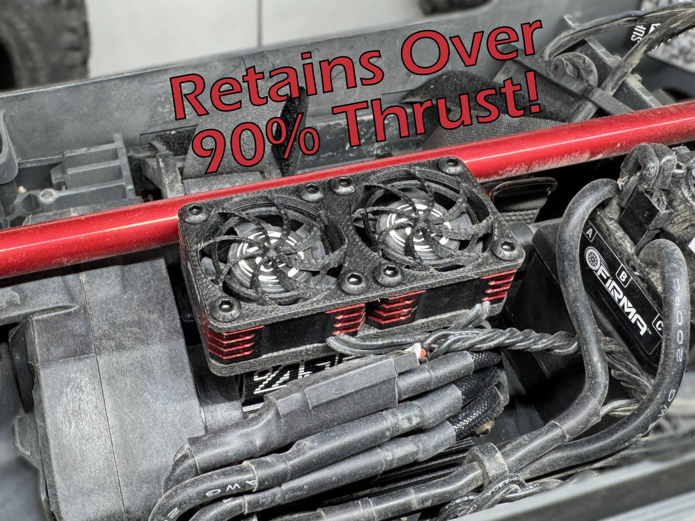 Single to Dual 30mm Fan Upgrade - ARRMA Fan Mount